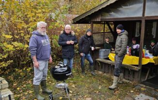Geselliger Abschluss nach getaner Arbeit